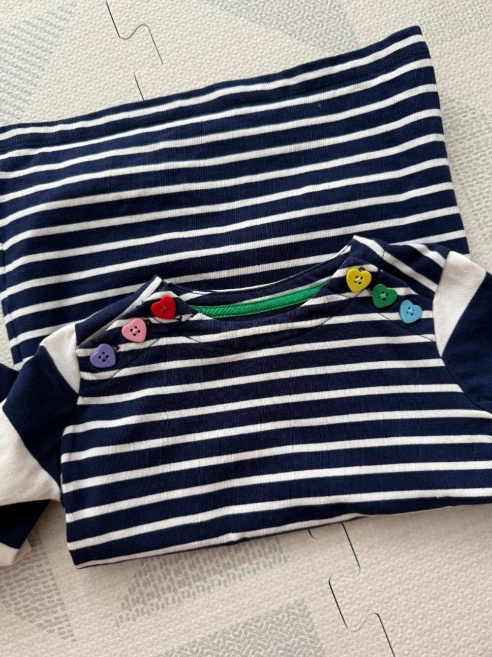Boden Fun Breton Dress Sapphire Blue/Ivory, 2 - 3 Stripes - Picture 5 of 5